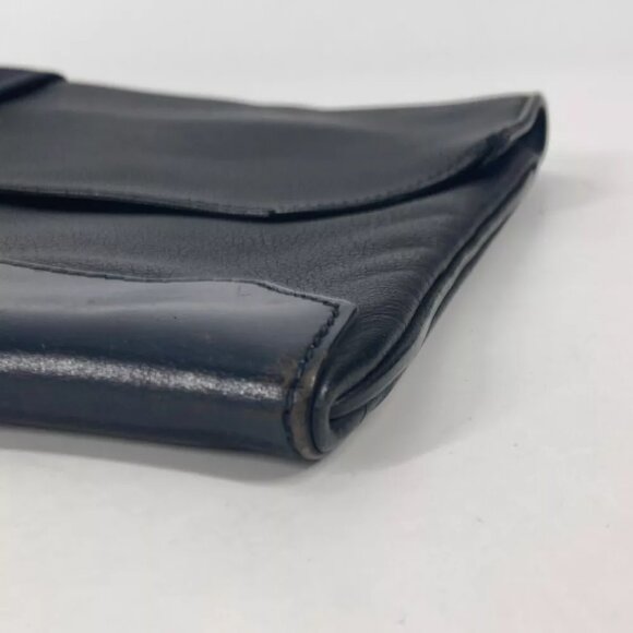 HERMES City slide pouch bag Clutch bag Leather Navy - Picture 11 of 15